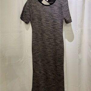 Philosophy Black and Gray Midi Dress